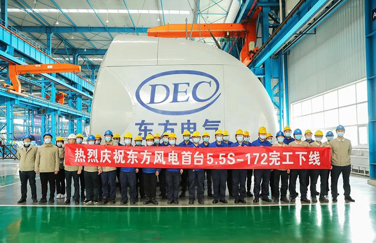 開啟“6MW時(shí)代”！國(guó)內(nèi)陸上單機(jī)容量最大風(fēng)電機(jī)組下線